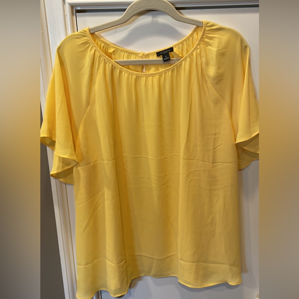 Ann Taylor XL yellow Blouse